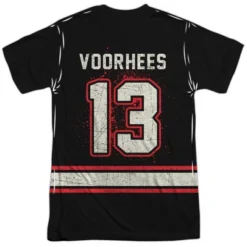 Popfunk Friday The 13Th Voorhees Jersey Front-Back Print Adult Sublimated Costume T-Shirt