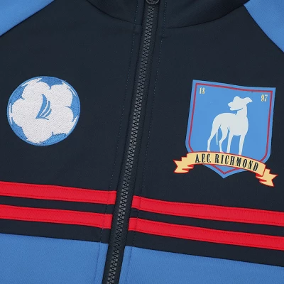 Ted Lasso AFC Richmond Logo Long Sleeve Men's Blue Zip-Up Cosplay Soccer Jacket 5 Ted Lasso AFC Richmond Logo Long Sleeve Men's Blue Zip-Up Cosplay Soccer Jacket - Image 5