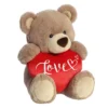 Aurora Valentines 12" Love Bear Brown Stuffed Animal