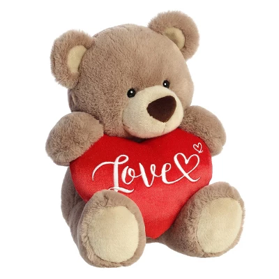 Aurora Valentines 12" Love Bear Brown Stuffed Animal 1 Aurora Valentines 12" Love Bear Brown Stuffed Animal