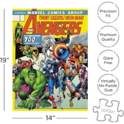 Aquarius Puzzles Marvel Avengers Comic Cover 500 Piece Jigsaw Puzzle