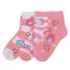 Hello Kitty & Friends Character Print Women's 3-Pair Casual Quarter Crew Socks