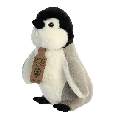 Aurora Medium Penguin Eco Nation Eco-Friendly Stuffed Animal Gray 9.5" 2 Aurora Medium Penguin Eco Nation Eco-Friendly Stuffed Animal Gray 9.5" - Image 2