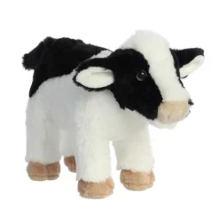 Aurora Medium Cow Eco Nation Eco-Friendly Stuffed Animal White 9.5"