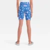 Girls' Disney Stitch Bike Shorts - Blue