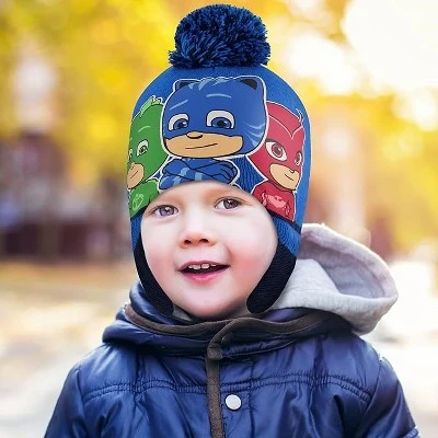 PJ Masks Boys' Winter Beanie Hat And Mittens Set, Kids Ages 2-4 1 PJ Masks Boys' Winter Beanie Hat And Mittens Set, Kids Ages 2-4