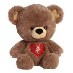Aurora A Heart For You Bear 13" Brown Brown Stuffed Animal