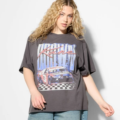 Women's Kane Brown Racing Short Sleeve Graphic T-Shirt - Charcoal 4 Women's Kane Brown Racing Short Sleeve Graphic T-Shirt - Charcoal - Image 4