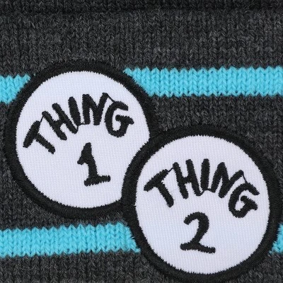 Dr. Seuss Thing 1 And Thing 2 Youth Cuffed Pom Beanie And Gloves Set 4 Dr. Seuss Thing 1 And Thing 2 Youth Cuffed Pom Beanie And Gloves Set - Image 4