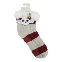 Harry Potter Hedwig Character Patch Women's Faux Shearling Lined Quarter Crew Socks -Toys Sale Store GUEST 84139323 4872 4de8 9a5e aaf721d65c29