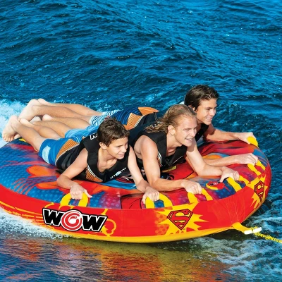 WOW Superman 1-3 Person Soft Top Towable Deck Tube 5 WOW Superman 1-3 Person Soft Top Towable Deck Tube - Image 5