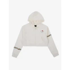 Hello Kitty Strawberries Puff Print Long Sleeve Zip Up Women's White Cropped Hoodie 7 Hello Kitty Strawberries Puff Print Long Sleeve Zip Up Women's White Cropped Hoodie -Toys Sale Store GUEST 84f11c65 71ae 493c b78b c868db632eb5