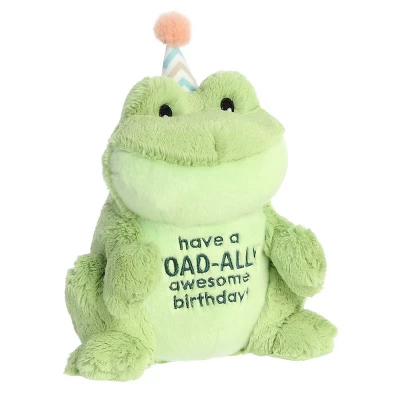 Aurora Small Toad-Ally Awesome Birthday JUST SAYIN' Witty Stuffed Animal Green 9" 1 Aurora Small Toad-Ally Awesome Birthday JUST SAYIN' Witty Stuffed Animal Green 9"