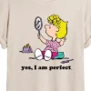 Women's - Peanuts - Yes I Am Perfect Sally Oversized Graphic T-Shirt