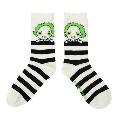 Beetlejuice Chibi Character Art Women's 5-Pair Casual Crew Socks 5 Beetlejuice Chibi Character Art Women's 5-Pair Casual Crew Socks - Image 5