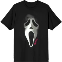 Ghostface With Pink Logo Men's Black Graphic Tee -Toys Sale Store GUEST 8f9c0fb1 a898 4142 b96d 54fed46ae28f