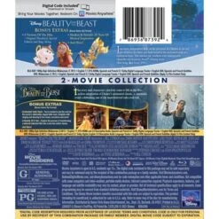 Disney Beauty & The Beast Animated + Live Action: 2-Movie Collection (Blu-ray + DVD + Digital)