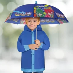 PJ Masks Boys Umbrella And Raincoat Set, Kids Ages 2-7