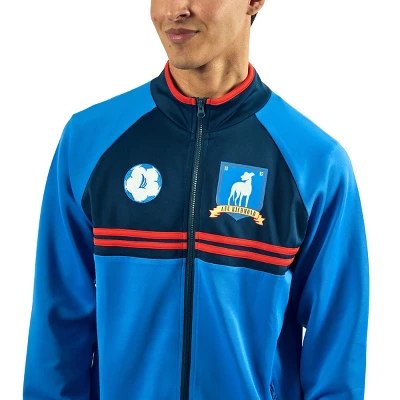Ted Lasso AFC Richmond Logo Long Sleeve Men's Blue Zip-Up Cosplay Soccer Jacket 1 Ted Lasso AFC Richmond Logo Long Sleeve Men's Blue Zip-Up Cosplay Soccer Jacket