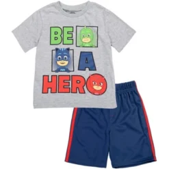PJ Masks Gekko Owlette Catboy T-Shirt And Mesh Shorts Outfit Set Little Kid To Big Kid