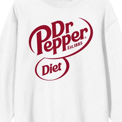 Dr. Pepper Diet Dr Pepper Logo Adult White Crew Neck Long Sleeve Sweatshirt 1 Dr. Pepper Diet Dr Pepper Logo Adult White Crew Neck Long Sleeve Sweatshirt