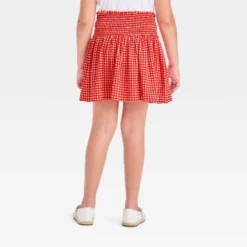 Girls' Hello Kitty Ruched Waist Skirt - Red