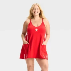 Women's Star Side Striped Graphic Dress - Red -Toys Sale Store GUEST 98086bb9 1933 449b a9d2 bf02c99a16c6