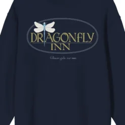Gilmore Girls Dragonfly Inn Adult Navy Crew Neck Long Sleeve Sweatshirt