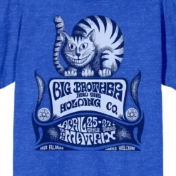 Big Brother & The Holding Co. Cat Logo Men's Royal Blue T-Shirt With Short Sleeves And Crew Neck