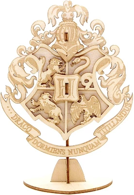 Incredibuilds Harry Potter Hogwarts Crest Book & Wood Model Kit 1 Incredibuilds Harry Potter Hogwarts Crest Book & Wood Model Kit