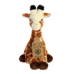 Aurora Small Giraffe Eco Nation Eco-Friendly Stuffed Animal Orange 8.5"