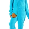 Sesame Street Cookie Monster Onesie Costume Union Suit With Hood