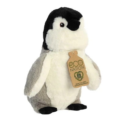 Aurora Medium Penguin Eco Nation Eco-Friendly Stuffed Animal Gray 9.5" 1 Aurora Medium Penguin Eco Nation Eco-Friendly Stuffed Animal Gray 9.5"