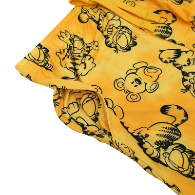 Men's Adult Garfield Orange Sleep Pants 1 Men's Adult Garfield Orange Sleep Pants