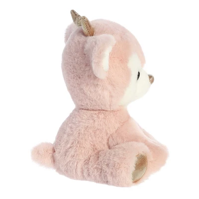 Aurora Small Rose Gold Holiday 6.5" Dashing Reindeer Festive Stuffed Animal 2 Aurora Small Rose Gold Holiday 6.5" Dashing Reindeer Festive Stuffed Animal - Image 2
