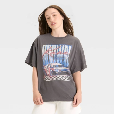 Women's Kane Brown Racing Short Sleeve Graphic T-Shirt - Charcoal 1 Women's Kane Brown Racing Short Sleeve Graphic T-Shirt - Charcoal