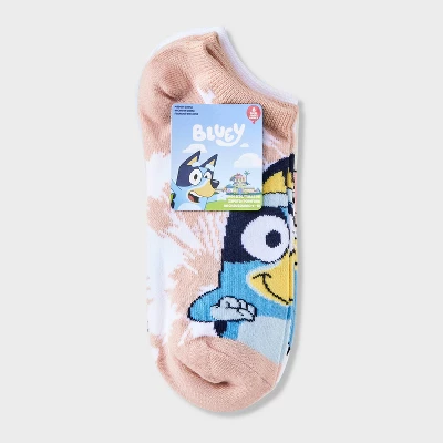 Women's Bluey 6pk Low Cut Socks - Assorted Color 4-10: Polyester Spandex Knit, Figures Pattern, Adult Sizing 1 Women's Bluey 6pk Low Cut Socks - Assorted Color 4-10: Polyester Spandex Knit, Figures Pattern, Adult Sizing