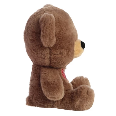 Aurora A Heart For You Bear 13" Brown Brown Stuffed Animal 2 Aurora A Heart For You Bear 13" Brown Brown Stuffed Animal - Image 2