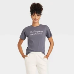 Women's Do Everything With Kindness Short Sleeve Graphic T-Shirt - Gray -Toys Sale Store GUEST abf2d6a1 535f 4b70 8a28 45eb0384a7ee