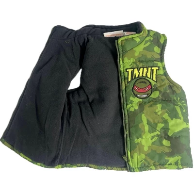 Nickelodeon Toddler Boys' 3-Piece TMNT Vest, Shirt & Pant Set, Green, 2T 2 Nickelodeon Toddler Boys' 3-Piece TMNT Vest, Shirt & Pant Set, Green, 2T - Image 2