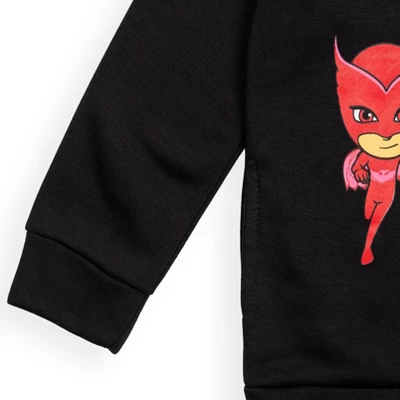 PJ Masks Catboy Owlette Gekko Little Boys Fleece Pullover Hoodie Black 4 PJ Masks Catboy Owlette Gekko Little Boys Fleece Pullover Hoodie Black - Image 4