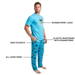 Sesame Street Cookie Monster Men’s 2-Pack Pajama Set