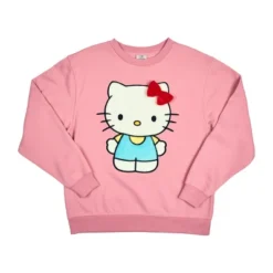 Hello Kitty Big Face Plush Character Women's Pink Crew Neck Long Sleeve Oversized Fleece Sweatshirt 10 Hello Kitty Big Face Plush Character Women's Pink Crew Neck Long Sleeve Oversized Fleece Sweatshirt -Toys Sale Store GUEST b033ada2 1985 4787 b2e5 607861af80dc