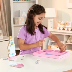 Melissa & Doug Disney Cinderella And Belle And Rapunzel Magnetic Dress-Up Wooden Dolls