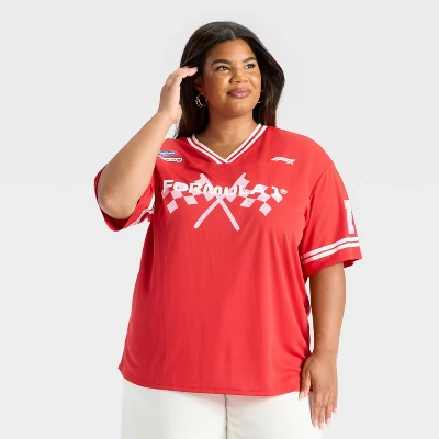 Women's F1 Short Sleeve Graphic Jersey - Red 3 Women's F1 Short Sleeve Graphic Jersey - Red - Image 3