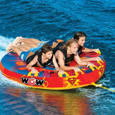 WOW Superman 1-3 Person Soft Top Towable Deck Tube 6 WOW Superman 1-3 Person Soft Top Towable Deck Tube - Image 6