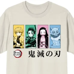 Demon Slayer SSN 1 Monochromatic Group Framed On Tofu Adult Crew Neck Short Sleeve T-shirt