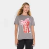 Women's Coca-Cola Bow Short Sleeve Graphic T-Shirt - Gray
