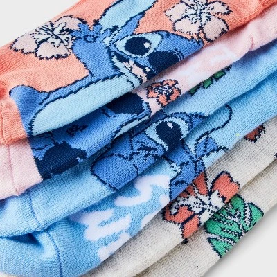 Disney Women's Lilo & Stitch 6pk Low Cut Socks - Assorted Color 4-10: Polyester Spandex Blend, Knit Fabric, Machine Washable 2 Disney Women's Lilo & Stitch 6pk Low Cut Socks - Assorted Color 4-10: Polyester Spandex Blend, Knit Fabric, Machine Washable - Image 2