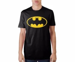Batman Classic Yellow Bat Logo Black Graphic Tee Shirt T-Shirt -Toys Sale Store GUEST c5c0441f 4504 4ad6 bd54 e410c69ab8d8